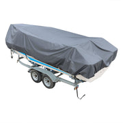 DURAFORCE Heavy Duty Waterproof 90" Boat Cover 14 15 16Ft Trailerable 210D Grey