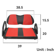 DURAFORCE Golf Carts Red Front and Rear Seat Covers Fits For Club Car Precedent 2004-Up