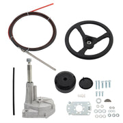DURAFORCE Boat Steering System Outboard Kit 14 Feet SS13714 Marine Cable with 13.5" wheel