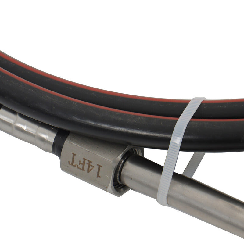 DURAFORCE Boat Steering System Outboard Kit 14 Feet SS13714 Marine Cable with 13.5" wheel
