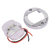 DURAFORCE 4X White 3" Round Marine Boat LED Cabin Deck Walkway Courtesy Lights Stern Light