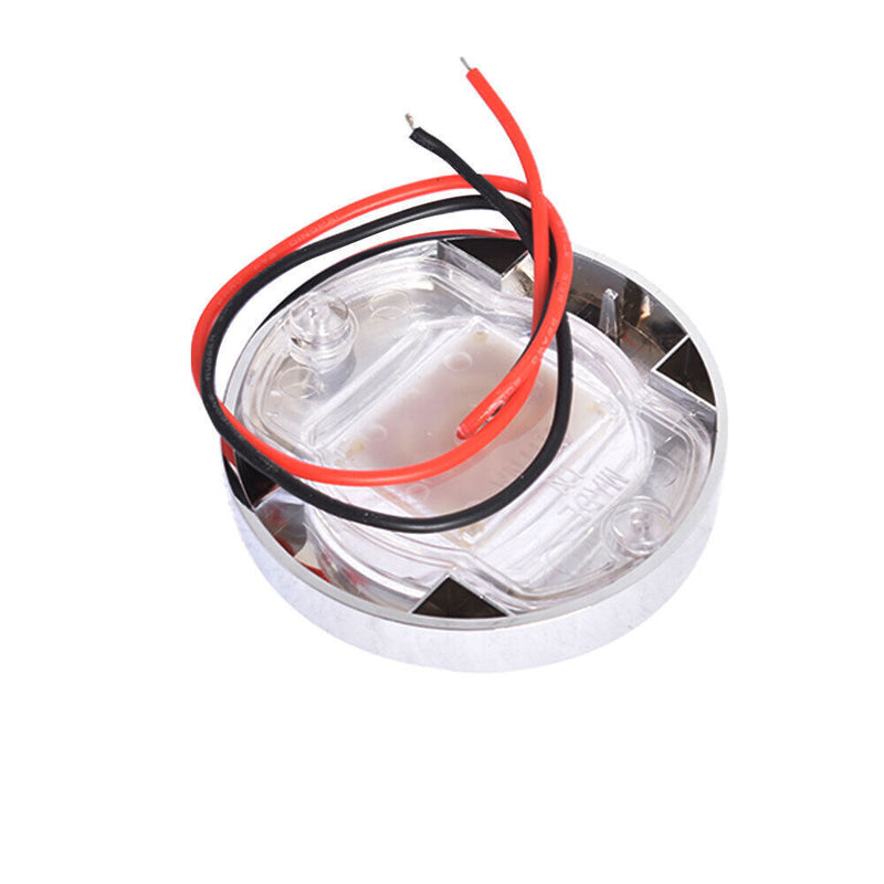 DURAFORCE 4X White 3" Round Marine Boat LED Cabin Deck Walkway Courtesy Lights Stern Light