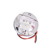 DURAFORCE 4X White 3" Round Marine Boat LED Cabin Deck Walkway Courtesy Lights Stern Light