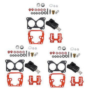 DURAFORCE 3Carburetor Carb Rebuild Kit For Johnson Evinrude Triple V6 150 155 175 185 200