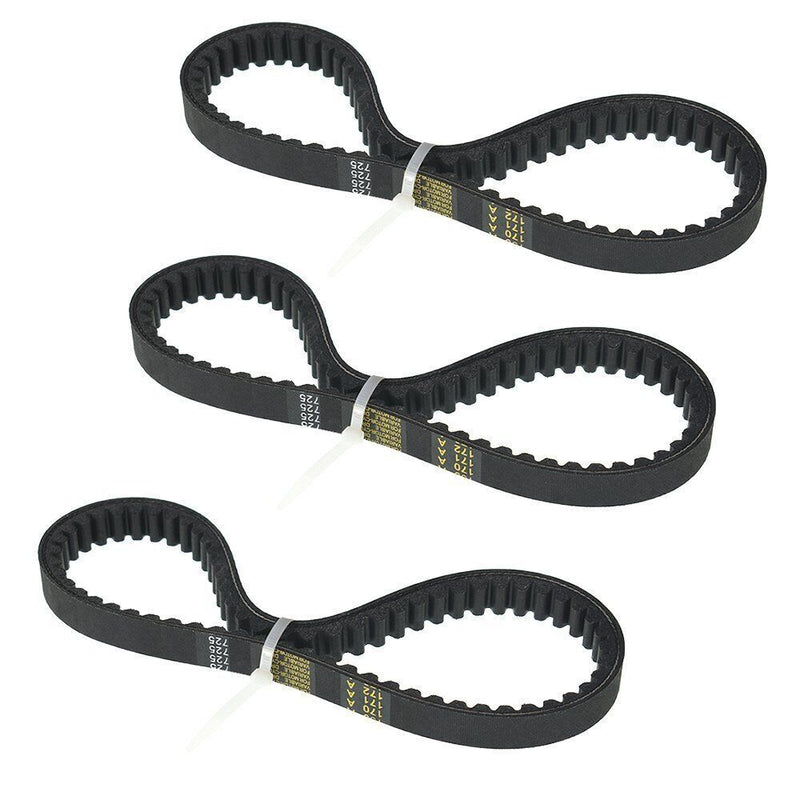 DURAFORCE 3X Go Kart Drive Belt 725 for 30 Series torque converter- 3pc SET