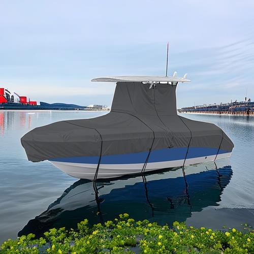 DURAFORCE For Center Console Boats With T-Top Roofs Heavy Duty Boat Cover 20-22ft Grey