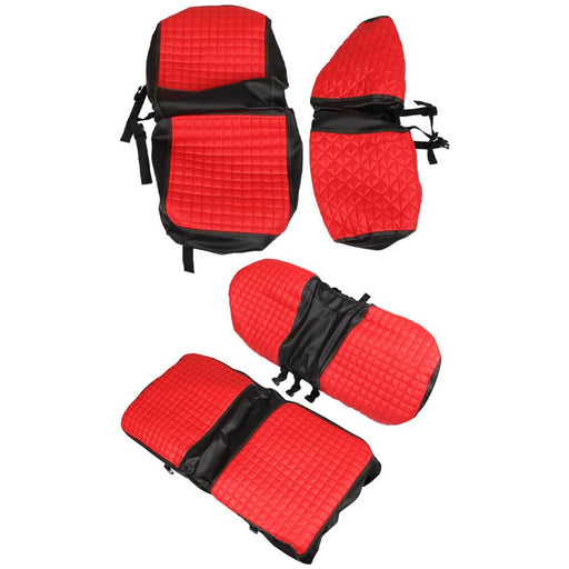 DURAFORCE Golf Carts Seat Covers Red Color Front & Rear For E-Z-GO Medalist TXT 1994-2013