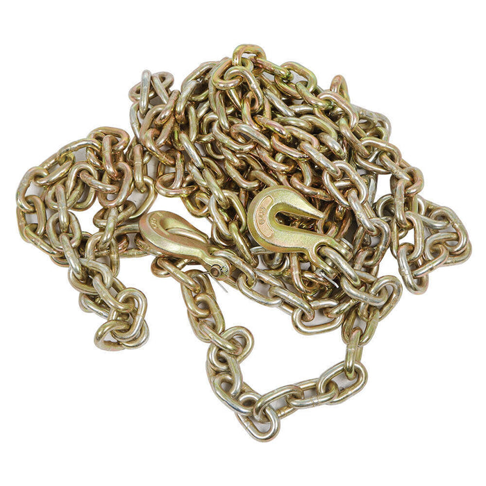 DURAFORCE 2 Pack 3/8" 20' G70 Tow Chain Tie Down Binder With Grade 70 Hooks US