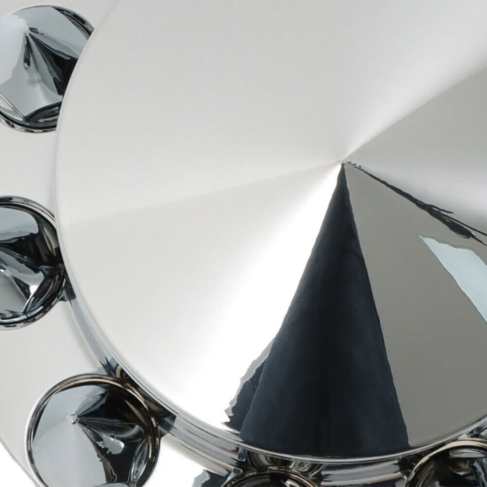 DURAFORCE Rear Axle Wheel Covers 33mm Spike Screw-on Lug Nut Cover For Semi Truck