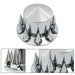DURAFORCE Rear Axle Wheel Covers 33mm Spike Screw-on Lug Nut Cover For Semi Truck