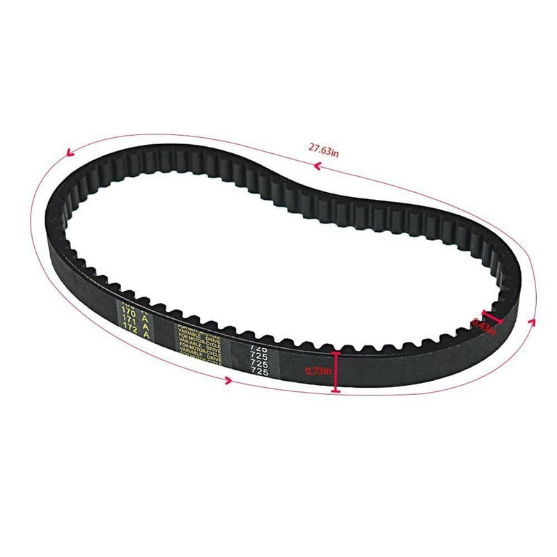 DURAFORCE Go Kart Drive Belt 725 for 30 Series torque converter- 3pc SET (3 belts)