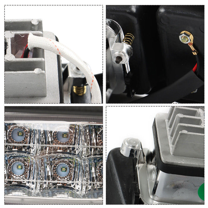 DURAFORCE LED Headlight + Tail Light Kit Set For Club Car DS Carts 1993-UP Golf Cart