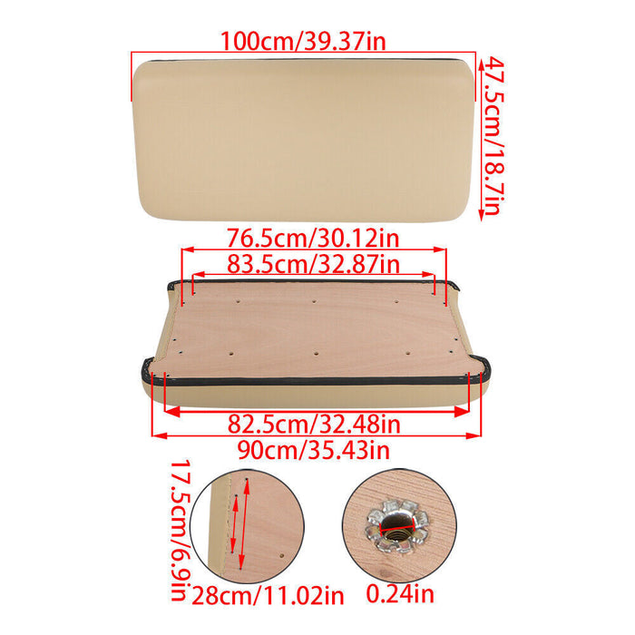 DURAFORCE Front 1979-2000.5 Golf Cart Buff Seat Bottom Assembly Fits For Club Car DS