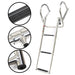 DURAFORCE Boat Ladder Stainless Steel 3 Steps Telescoping Ladder Folding Dock Ladder