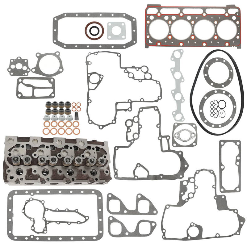 DURAFORCE Complete Cylinder Head + Head Gasket Kit For Kubota V1702 Bobcat 1600 733 743 US