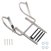 DURAFORCE 4 Steps Pontoon Boat Ladder Stainless Steel Folding Telescoping Rear Entry