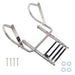 DURAFORCE 4 Steps Pontoon Boat Ladder Stainless Steel Folding Telescoping Rear Entry