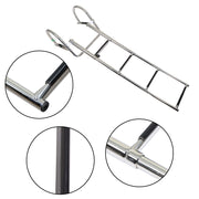 DURAFORCE 4 Steps Pontoon Boat Ladder Stainless Steel Folding Telescoping Rear Entry