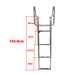 DURAFORCE 4 Steps Pontoon Boat Ladder Stainless Steel Folding Telescoping Rear Entry