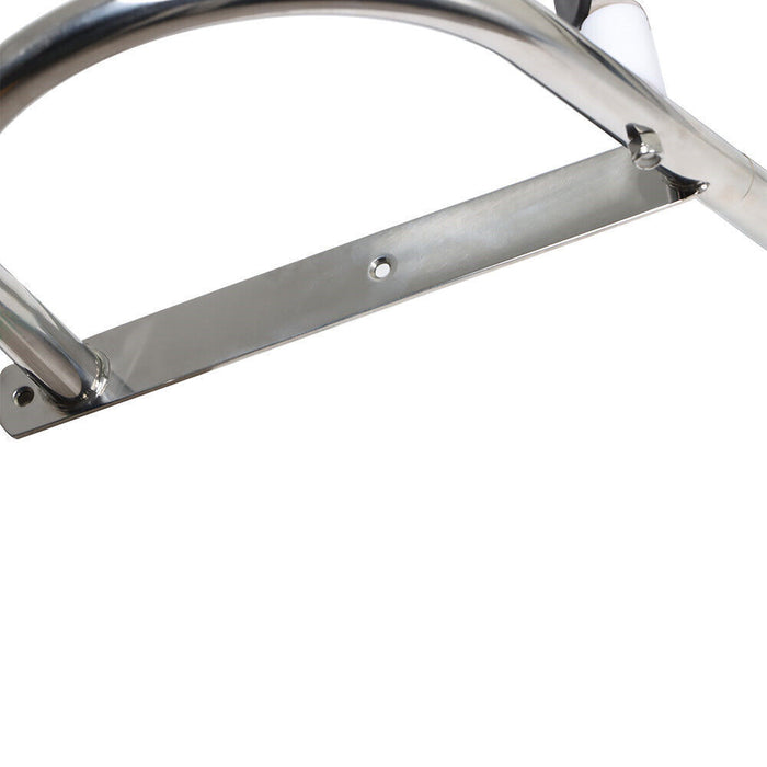 DURAFORCE 4 Steps Pontoon Boat Ladder Stainless Steel Folding Telescoping Rear Entry