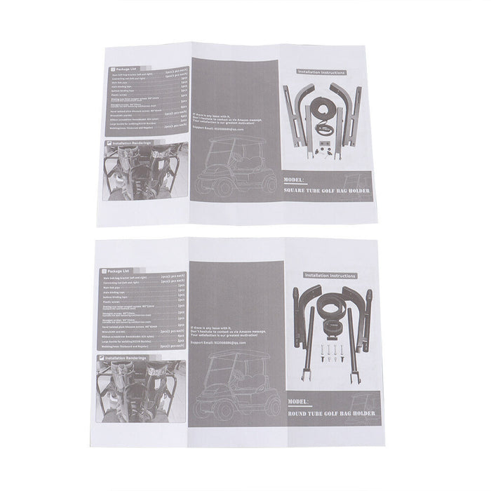 DURAFORCE Golf Cart Orange&Black Universal Rear Seat Bag Holder For EZGo/ Club Car/Yamaha