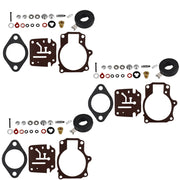 DURAFORCE 3 x Carburetor Carb Rebuild Repair Kit w/ Float For Johnson Evinrude 18 20 25 HP