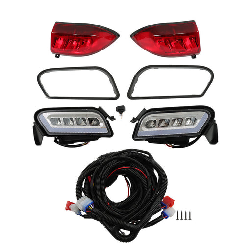 DURAFORCE 2018- Up Golf Carts For Club Car Tempo LED Headlight + Tail Light Kit