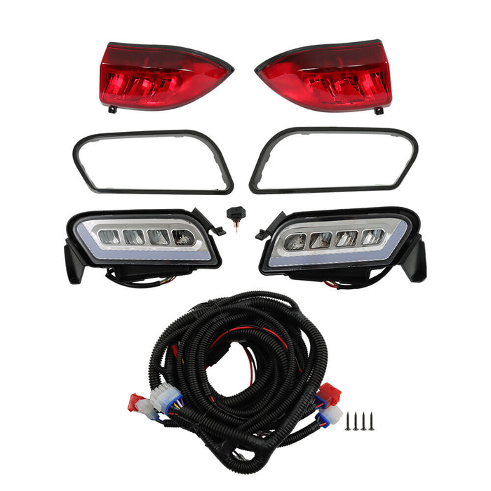 DURAFORCE 2018- Up Golf Carts For Club Car Tempo LED Headlight + Tail Light Kit