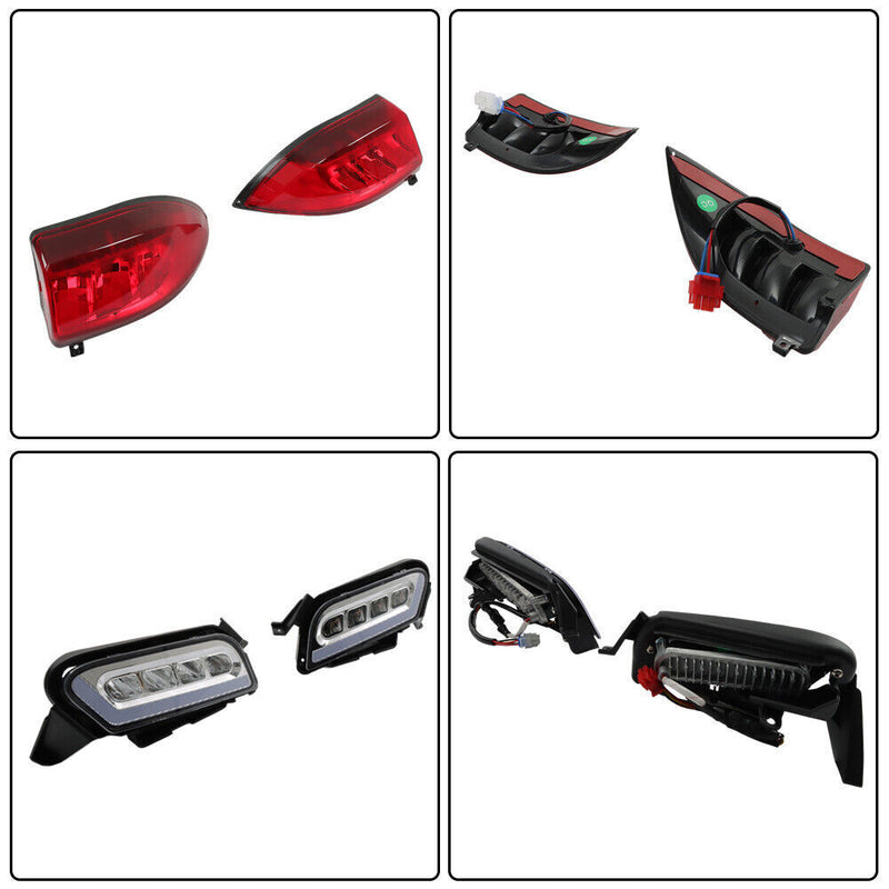 DURAFORCE 2018- Up Golf Carts For Club Car Tempo LED Headlight + Tail Light Kit