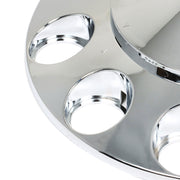 DURAFORCE ABS Chrome Front Axle Cover 33mm Thread-on Nut Covers For Semi Truck Spiked