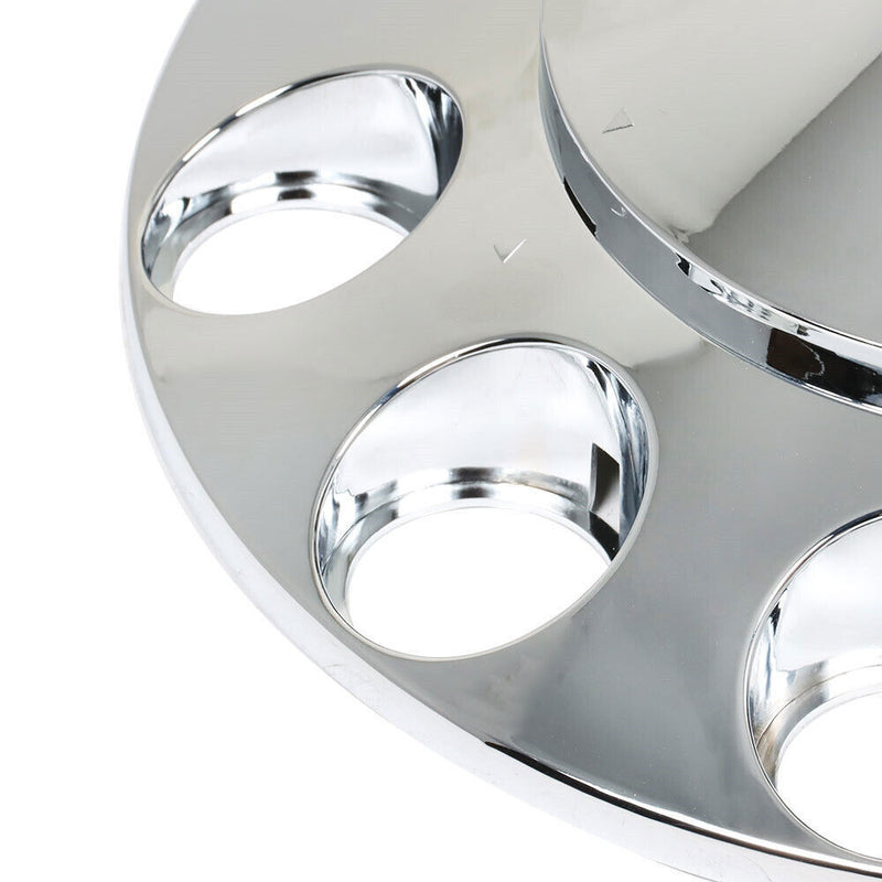 DURAFORCE ABS Chrome Front Axle Cover 33mm Thread-on Nut Covers For Semi Truck Spiked