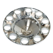 DURAFORCE ABS Chrome Front Axle Cover 33mm Thread-on Nut Covers For Semi Truck Spiked