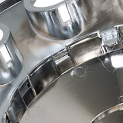 DURAFORCE ABS Chrome Front Axle Cover 33mm Thread-on Nut Covers For Semi Truck Spiked