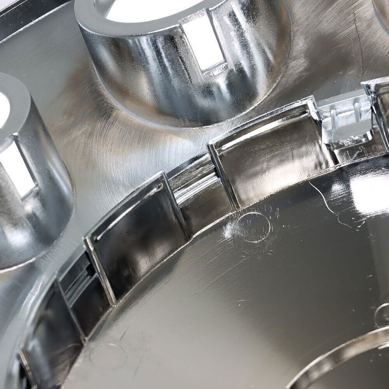 DURAFORCE ABS Chrome Front Axle Cover 33mm Thread-on Nut Covers For Semi Truck Spiked