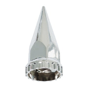 DURAFORCE ABS Chrome Front Axle Cover 33mm Thread-on Nut Covers For Semi Truck Spiked