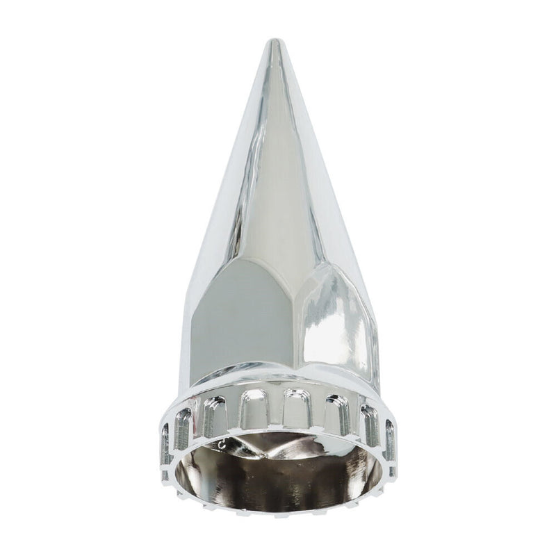 DURAFORCE ABS Chrome Front Axle Cover 33mm Thread-on Nut Covers For Semi Truck Spiked