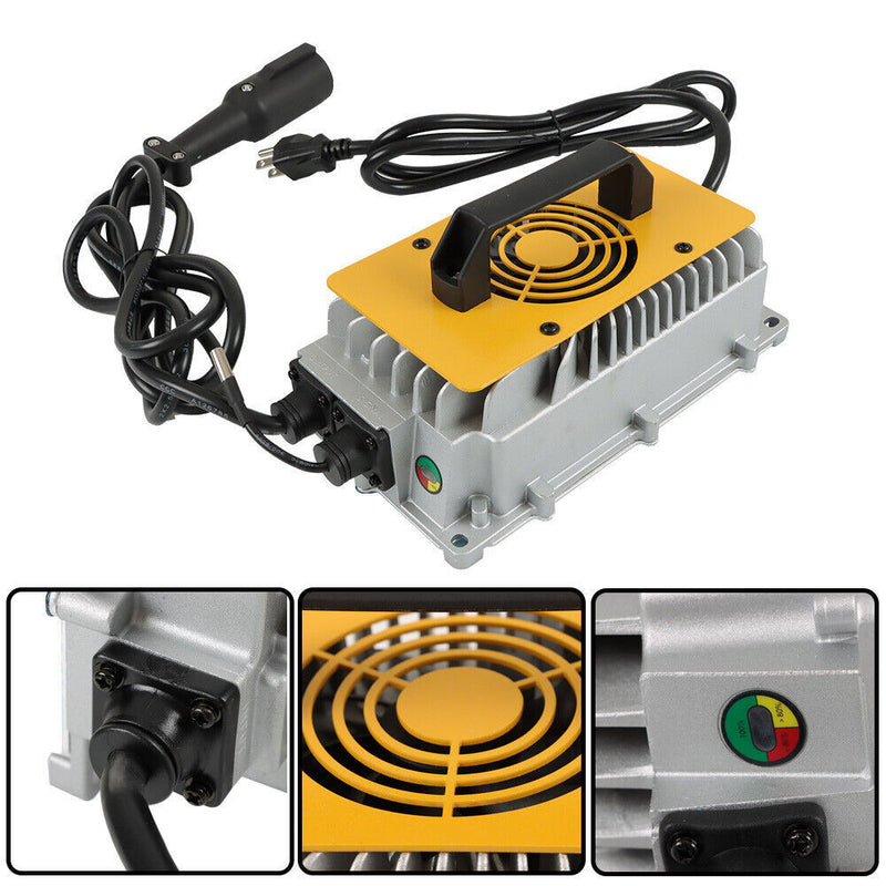 DURAFORCE Golf Cart 48V 17A Battery Charger Set For Club Car DS/Precedent 3-Pin Round Plug