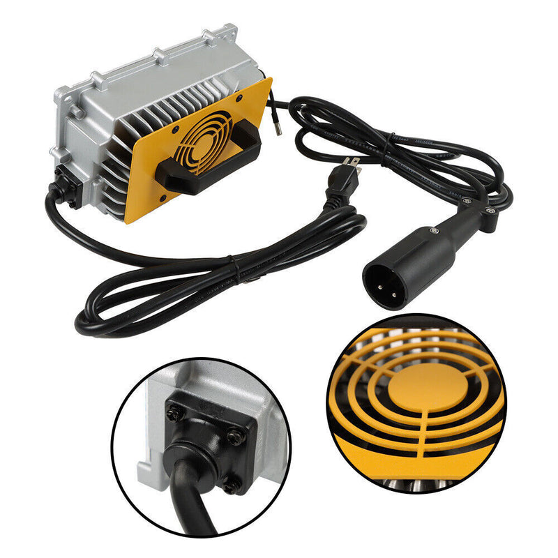 DURAFORCE Golf Cart 48V 17A Battery Charger Set For Club Car DS/Precedent 3-Pin Round Plug