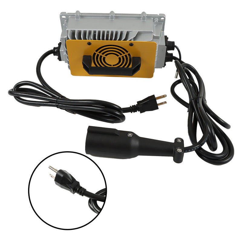 DURAFORCE Golf Cart 48V 17A Battery Charger Set For Club Car DS/Precedent 3-Pin Round Plug