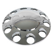 DURAFORCE Set of 2 Chrome Front Axle Wheel Cover with Hub Cap 33mm Lug Nuts for Semi Truck
