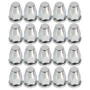 DURAFORCE Set of 2 Chrome Front Axle Wheel Cover with Hub Cap 33mm Lug Nuts for Semi Truck