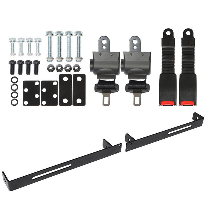 DURAFORCE New 2 passenger Retractable Seat Belt & Bracket For E-Z-GO Yamaha Club Car Golf