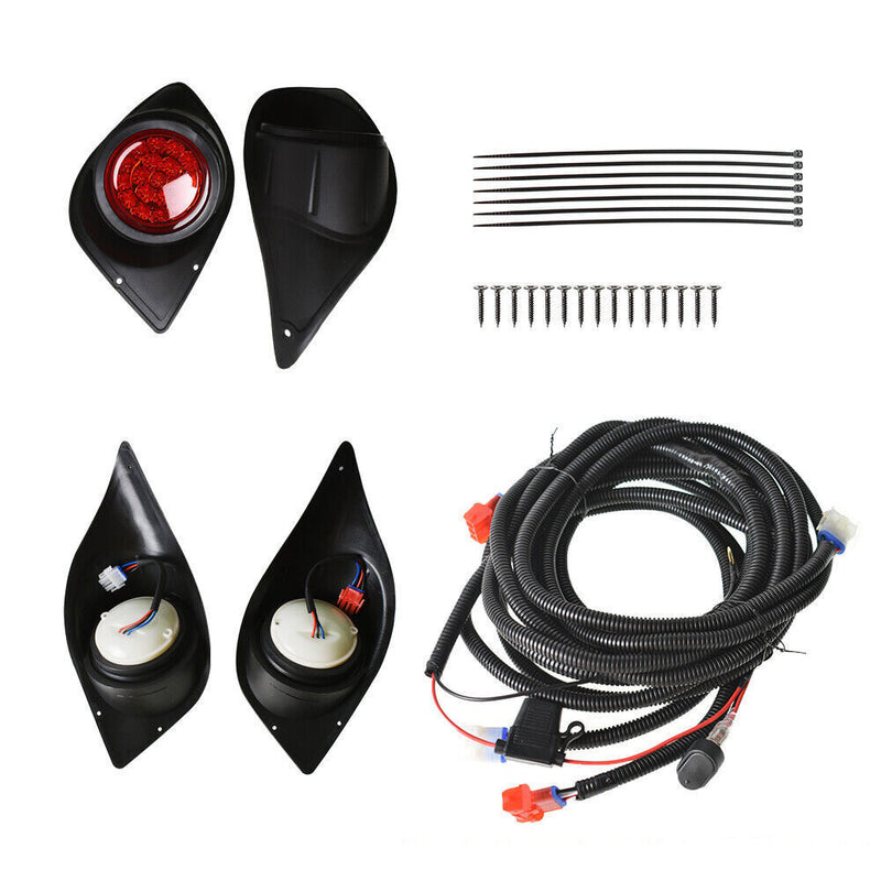 DURAFORCE 12V Golf Cart LED Headlights & Tail Lights Kit Set for Yamaha Drive G29 2007+