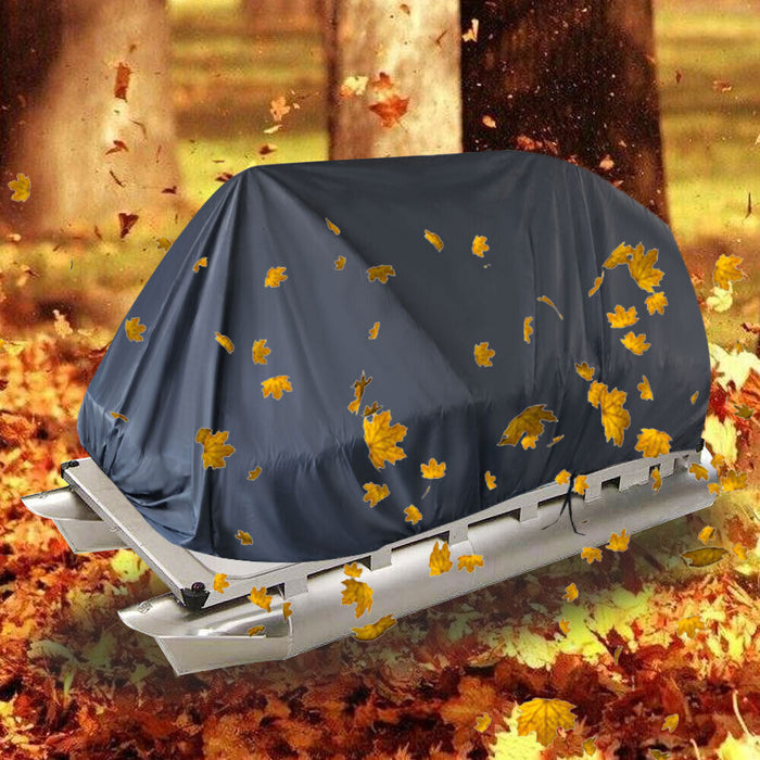 DURAFORCE 21-24ft Heavy Duty Trailerable Waterproof Boat Cover Fishing Ski Beam Gray