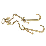 DURAFORCE V-Chain Bridle w/ 15" Large J Hooks, T- Hook&J-Hook w/Grab Hooks 2' Legs G70 New