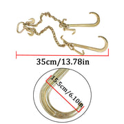 DURAFORCE V-Chain Bridle w/ 15" Large J Hooks, T- Hook&J-Hook w/Grab Hooks 2' Legs G70 New