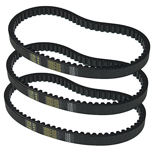 DURAFORCE 3 Rubber belts Go Kart Drive Belt 725 for 30 Series torque converter- 3pc SET