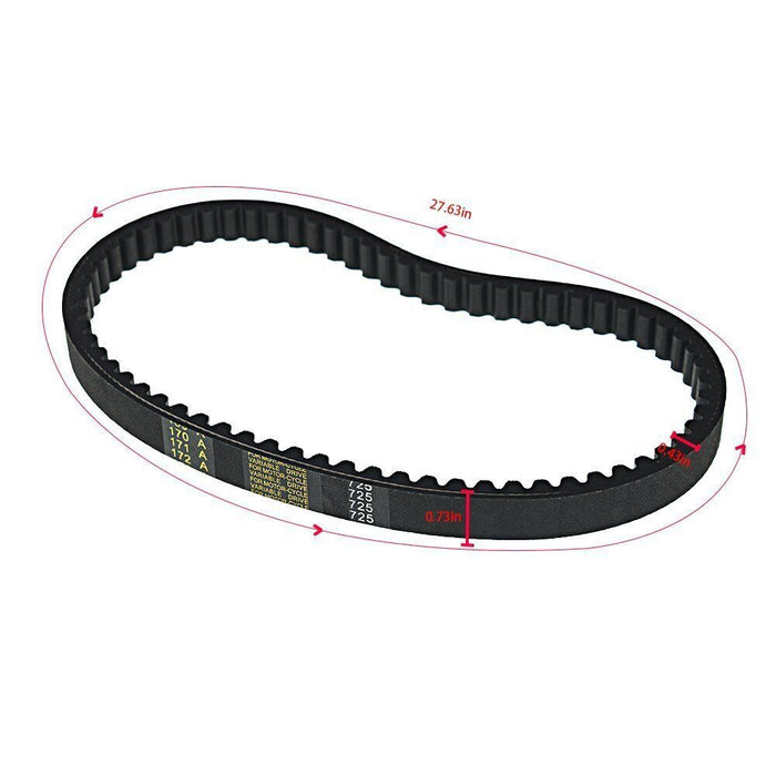 DURAFORCE 3 Rubber belts Go Kart Drive Belt 725 for 30 Series torque converter- 3pc SET