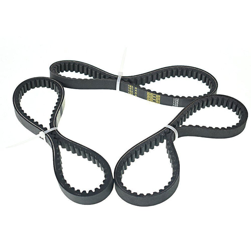 DURAFORCE 3 Rubber belts Go Kart Drive Belt 725 for 30 Series torque converter- 3pc SET