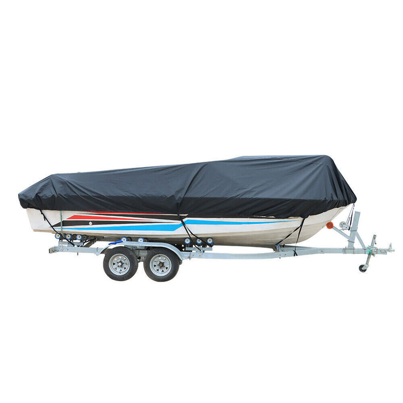 DURAFORCE Waterproof Boat Cover Trailerable Fishing Tri-Hull V-Hull Runabouts 17-19ft